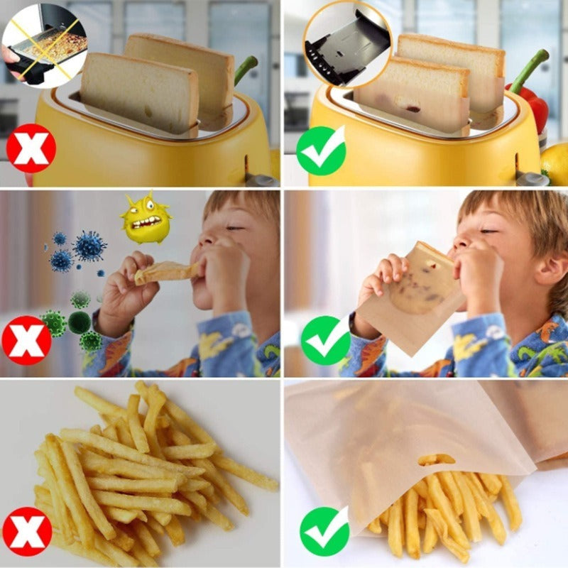 Toasterpåsar med non-stick-yta, 20-pack