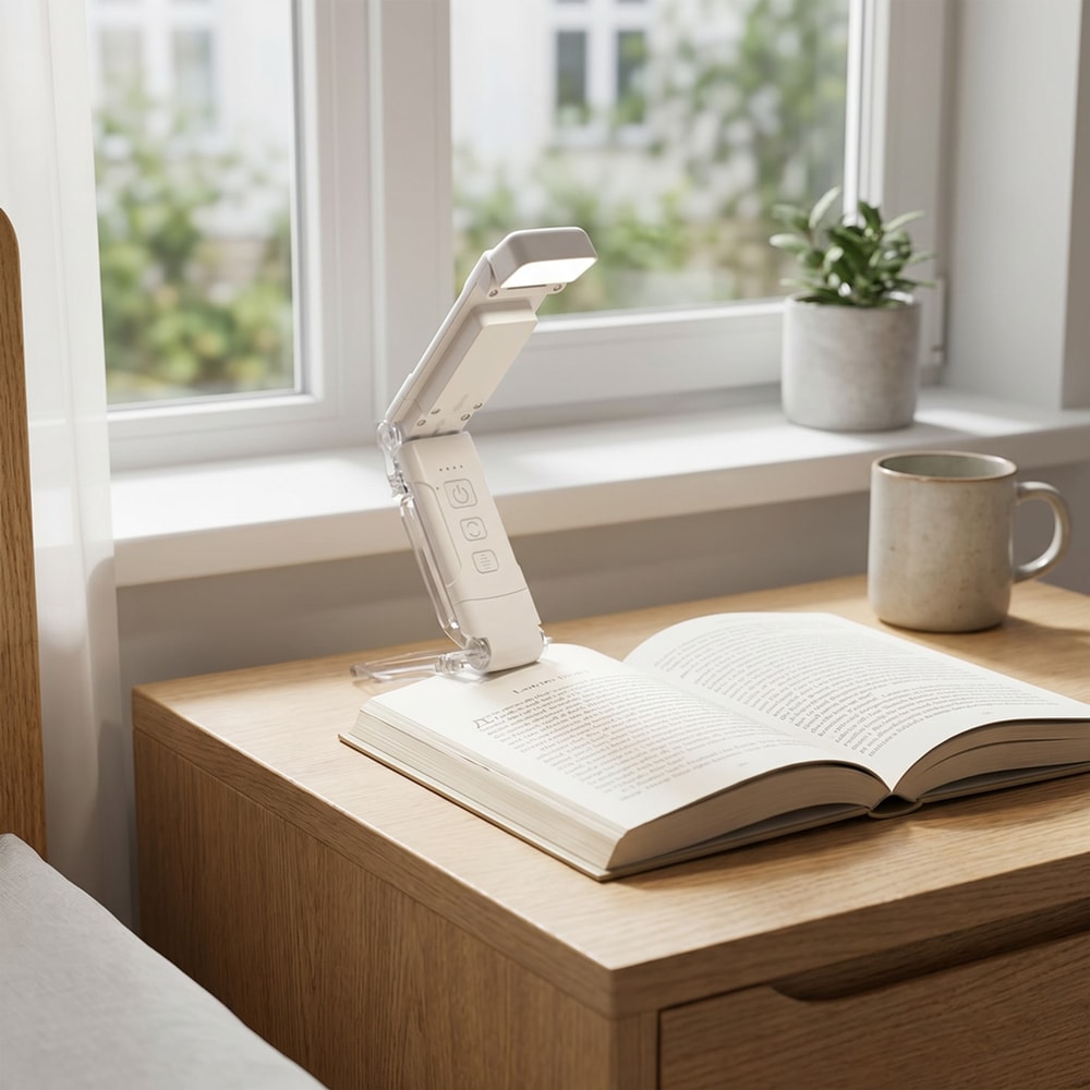 Boklampa / läslampa / klämlampa – justerbart läsljus – Ra≥90, 9 LED, 500 mAh - sparklar.se