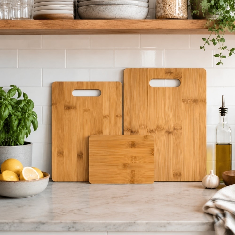 Bambuskärbrädor i tre storlekar – 3-pack – produktbild 2