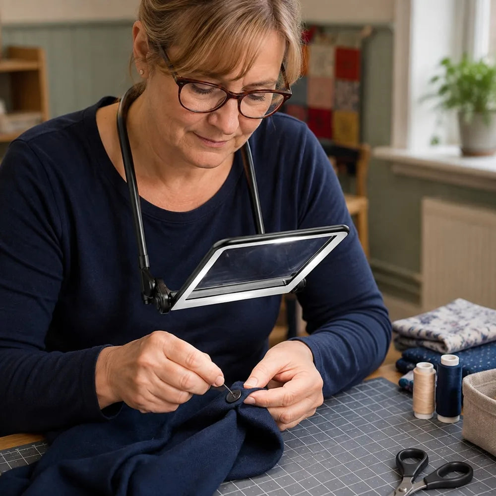 Förstoringslampan används för läsning