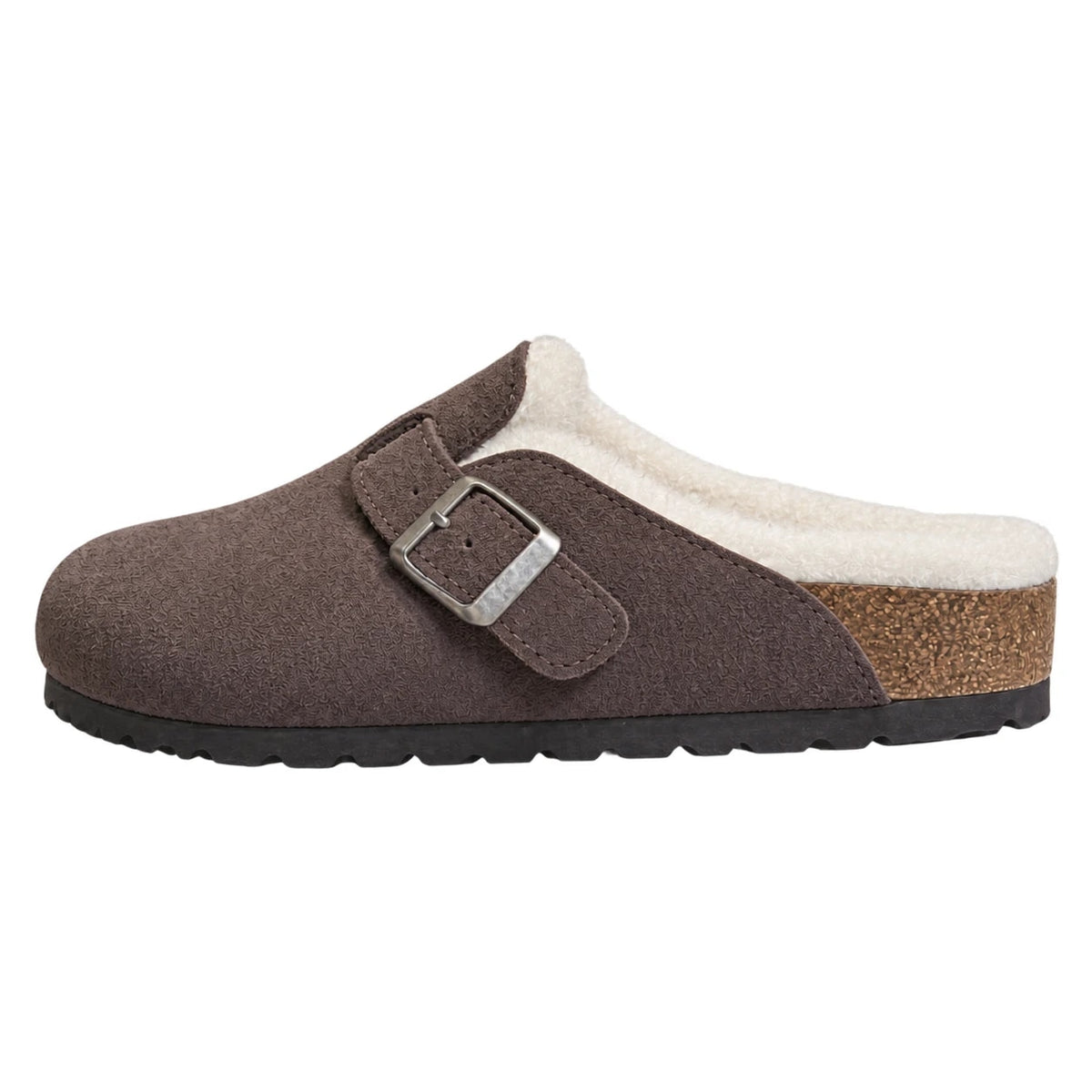Brun fodrad slip-on-sko