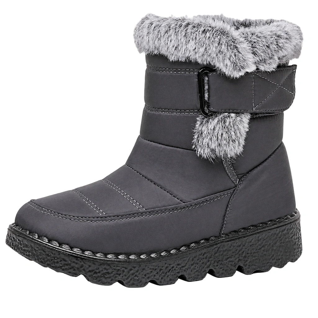 Grå vinterstövel med grått foder
