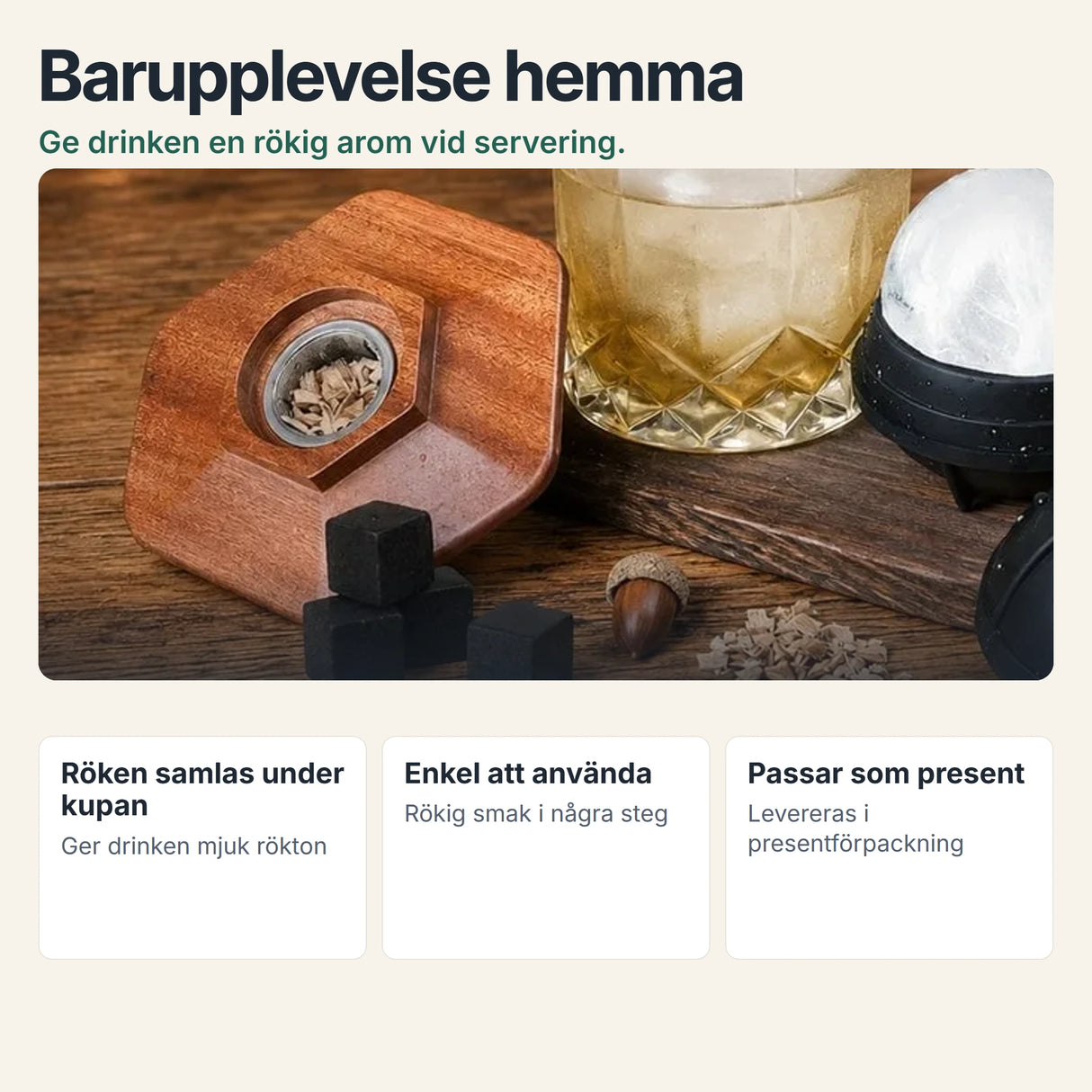 Whiskyröksmoker för rökig barupplevelse hemma