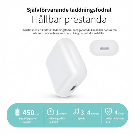 TWS in-ear-hörlurar med laddningsetui – 1 par – Sparklar