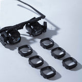 Förstoringsglasögon / luppglasögon – detaljarbete handsfritt – 2 LED, 2–24x, CR1620