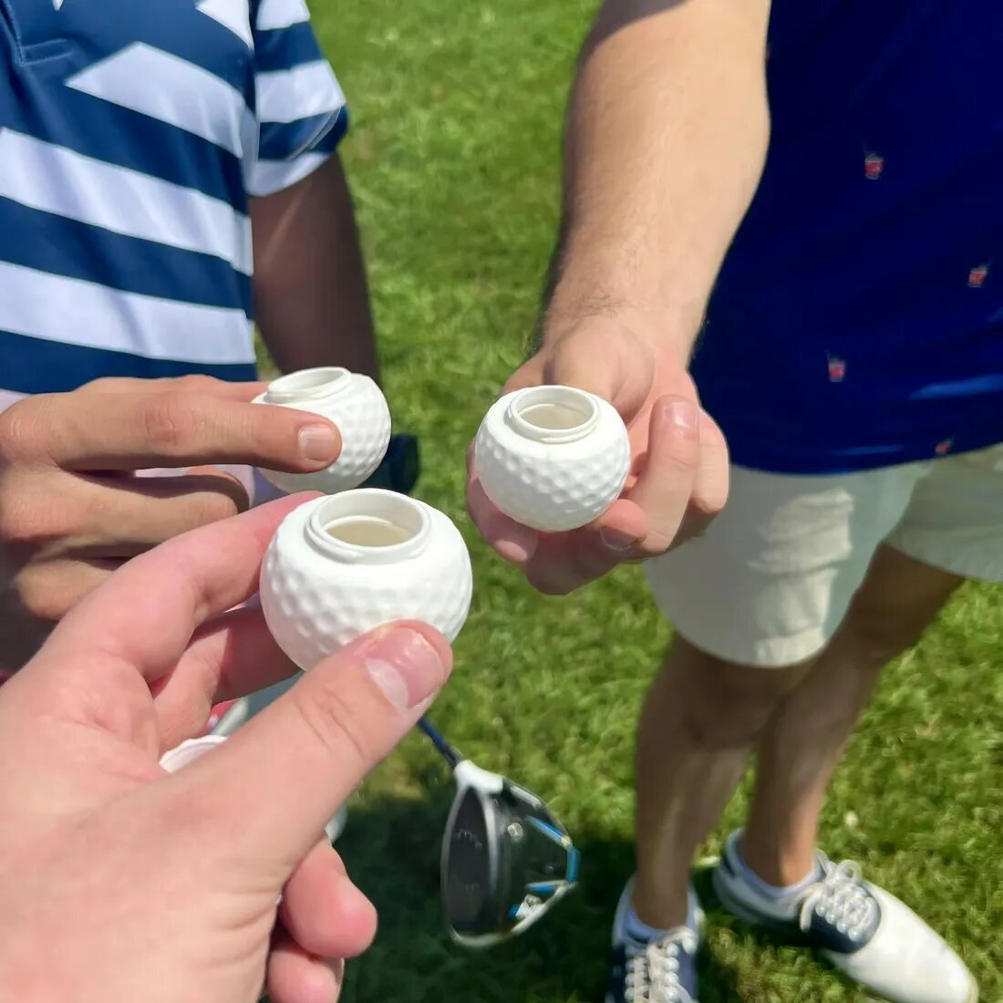 Golfboll shotglas / shotglas set – servering till bar – glas, 3 st, 40 ml