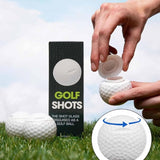 Golfboll shotglas / shotglas set – servering till bar – glas, 3 st, 40 ml