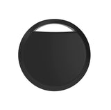 En svart rund spårbricka för Google Find Hub