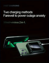 Powerbank / magnetisk laddare – trådlös och kabel – litium-polymer, PD3.0, 22,5 W