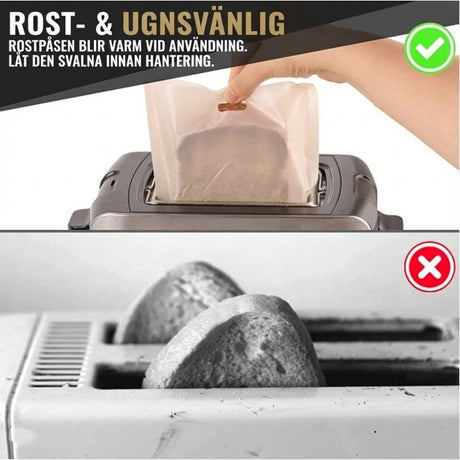 Toasterpåsar med non-stick-yta, 20-pack
