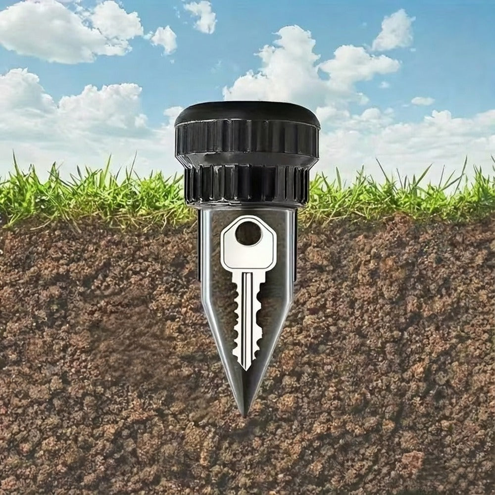 Nyckelgömma utomhus / reservnyckel gömma – diskret sprinklerlook – PP-plast, skruvlock - sparklar.se