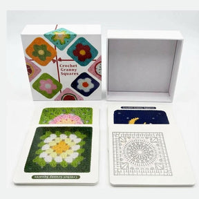 Virkmönsterkort / granny squares / mormorsrutor – snabb referens virkning – tryckta mönsterkort - sparklar.se