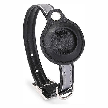 AirTag-halsband katt / små hundar – spårning och synlighet – PU, reflexdetalj, integrerad hållare - sparklar.se