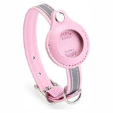 AirTag-halsband katt / små hundar – spårning och synlighet – PU, reflexdetalj, integrerad hållare - sparklar.se