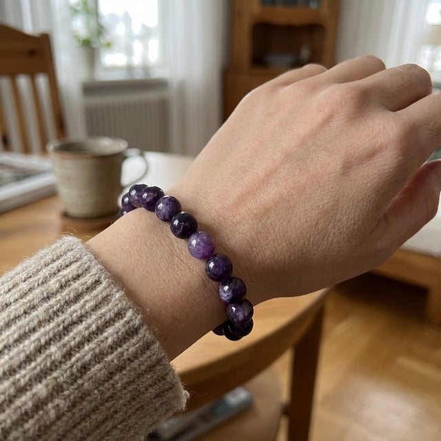 Kristallarmband / pärlarmband – vardagssmycke handled – konstgjord kristall, 8 mm pärlor - sparklar.se