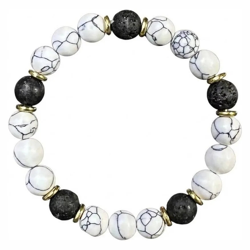 Armbandsset i natursten, 9 armband