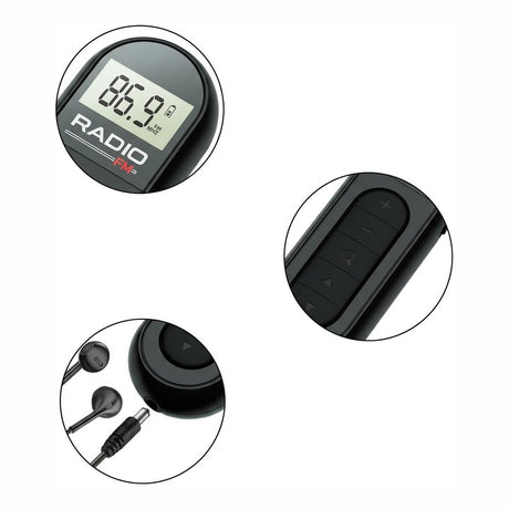 Mini FM-radio med 30 stationsminnen och USB-C