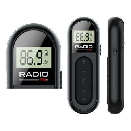 Mini FM-radio med 30 stationsminnen och USB-C