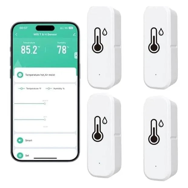 Temperatur- och luftfuktighetssensor för Tuya Smart och Smart Life