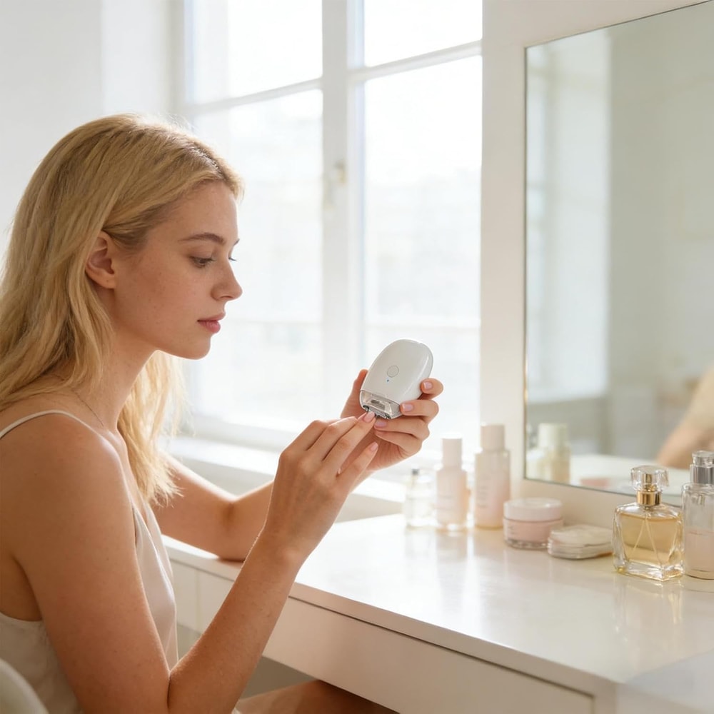 Elektrisk nagelfil baby / nageltrimmer – skonsam nagelvård hemma – 3 hastigheter, LED-ljus - sparklar.se