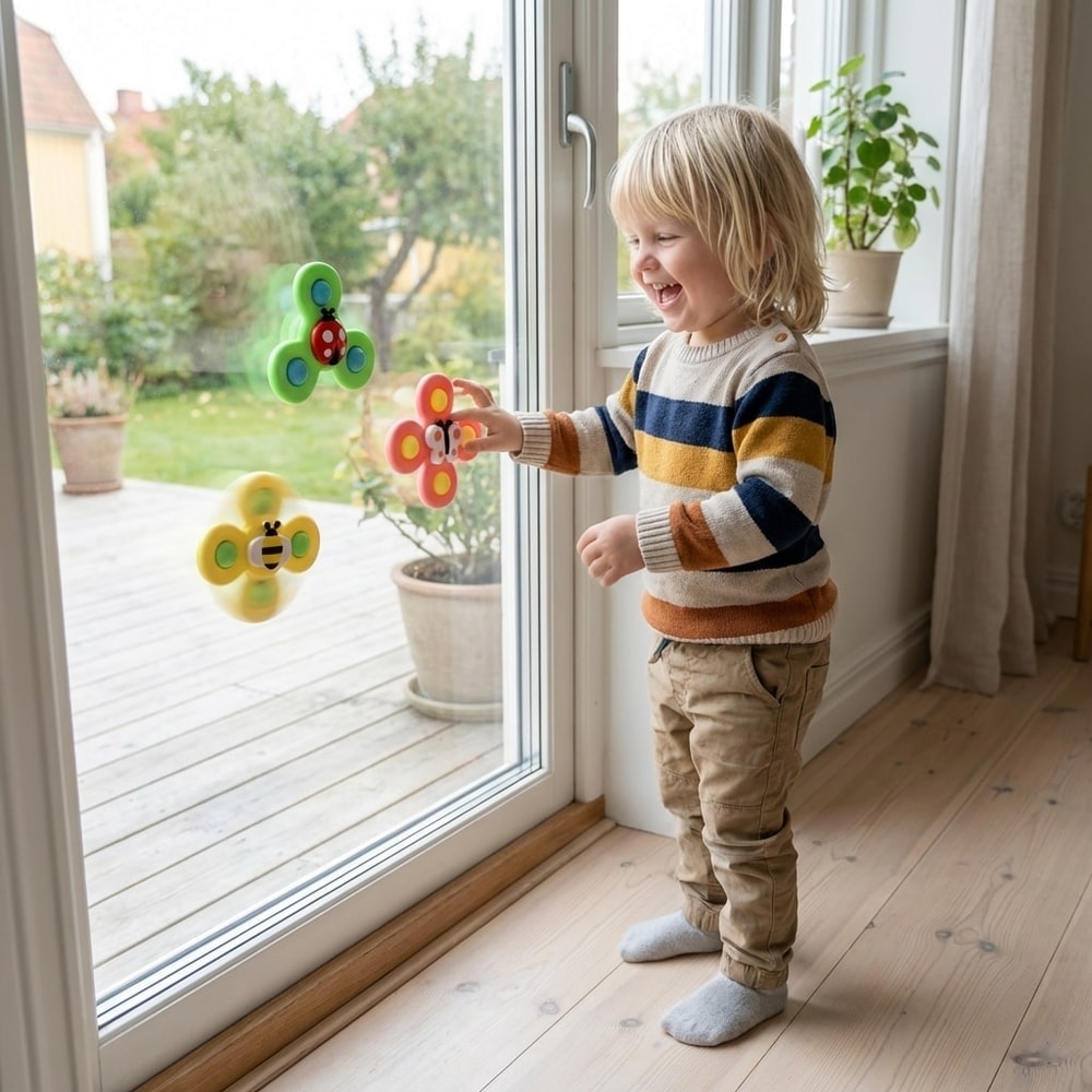 Snurrleksaker barn / snurrtopp leksak – set för lek – ABS-plast, 3 delar - sparklar.se