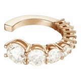 Ear cuff / öronklämma – hålfri användning – nickelfri, guld- eller silverpläterad yta, strass - sparklar.se