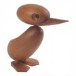 Ankfigur i teakträ, 18 cm hög
