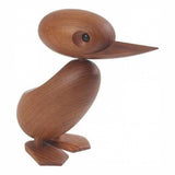 Ankfigur i teakträ, 18 cm hög