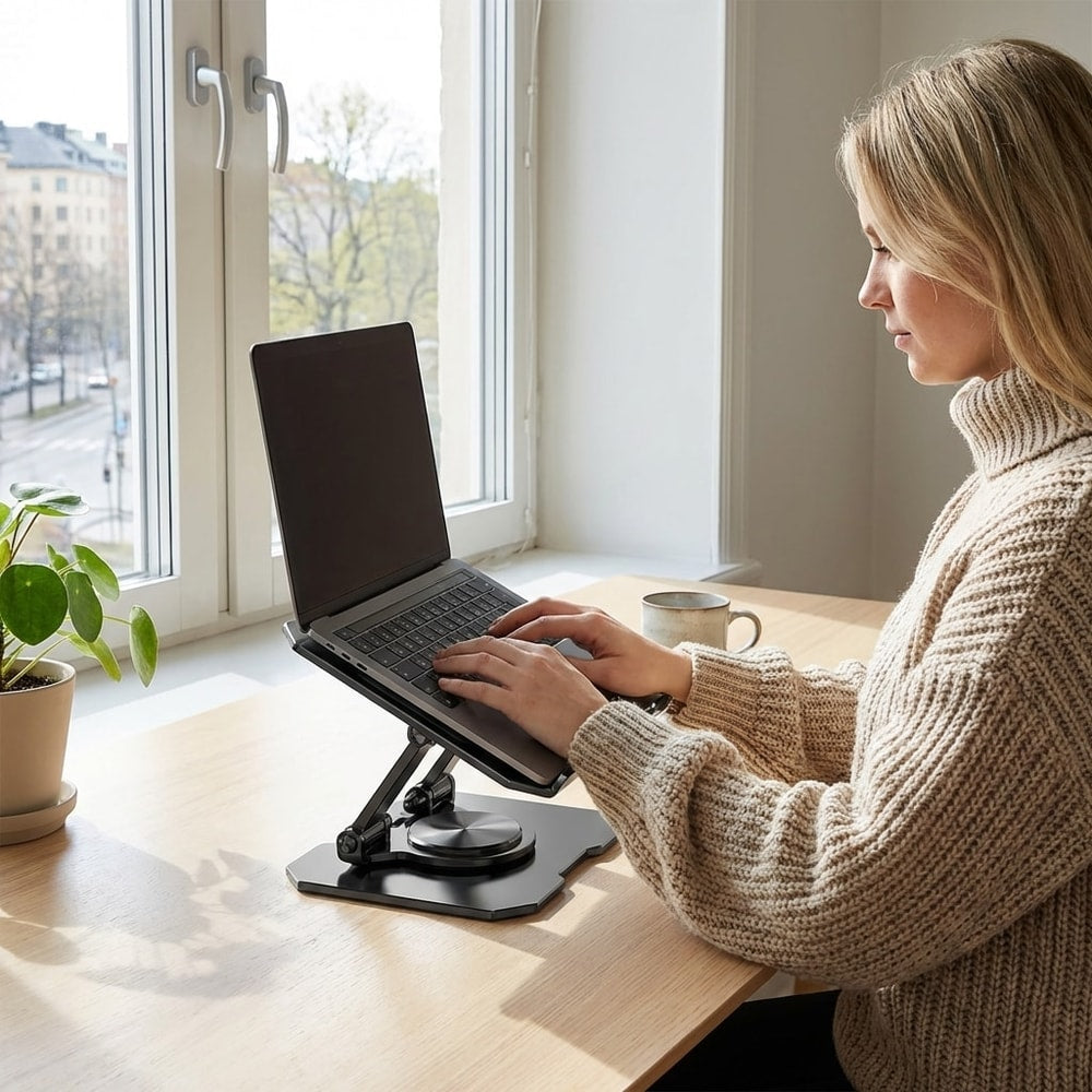Surfplatteställ / mobilställ – roterbar bordsstativ – kolstål, silikon - sparklar.se