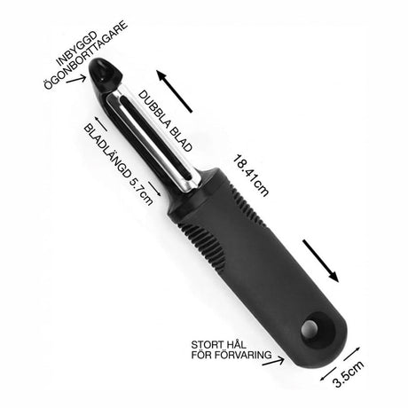 Potatisskalare / grönsaksskalare – snabb skalning kök – rostfritt stål, ergonomiskt grepp - sparklar.se