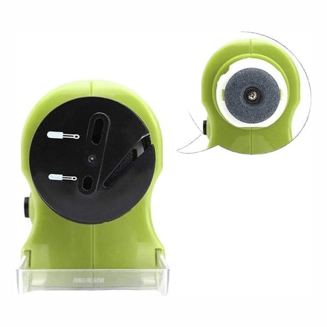 Elektrisk knivslip / knivslip – snabb vardagsslipning – safirslipsten, sladdlös, styrskena - sparklar.se