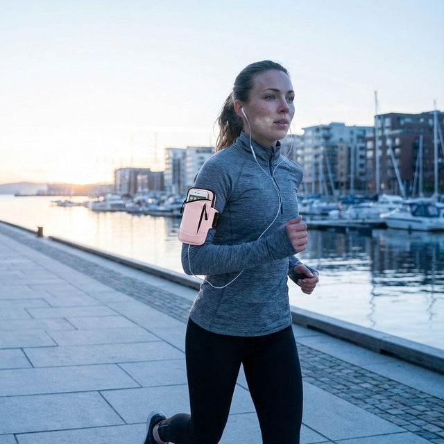 mobilarmband / telefonarmband – träning, löpning, axelväska – PU, nylonfoder, mobil upp till 7 tum - sparklar.se