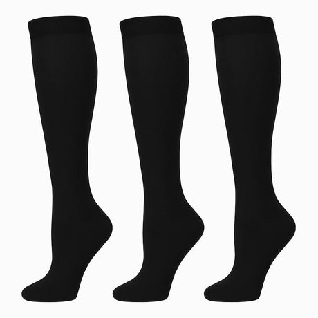 Knähöga kompressionsstrumpor i nylon, 3 par