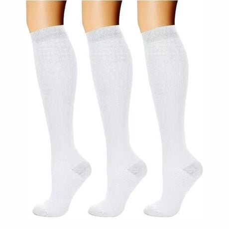 Knähöga kompressionsstrumpor i nylon, 3 par