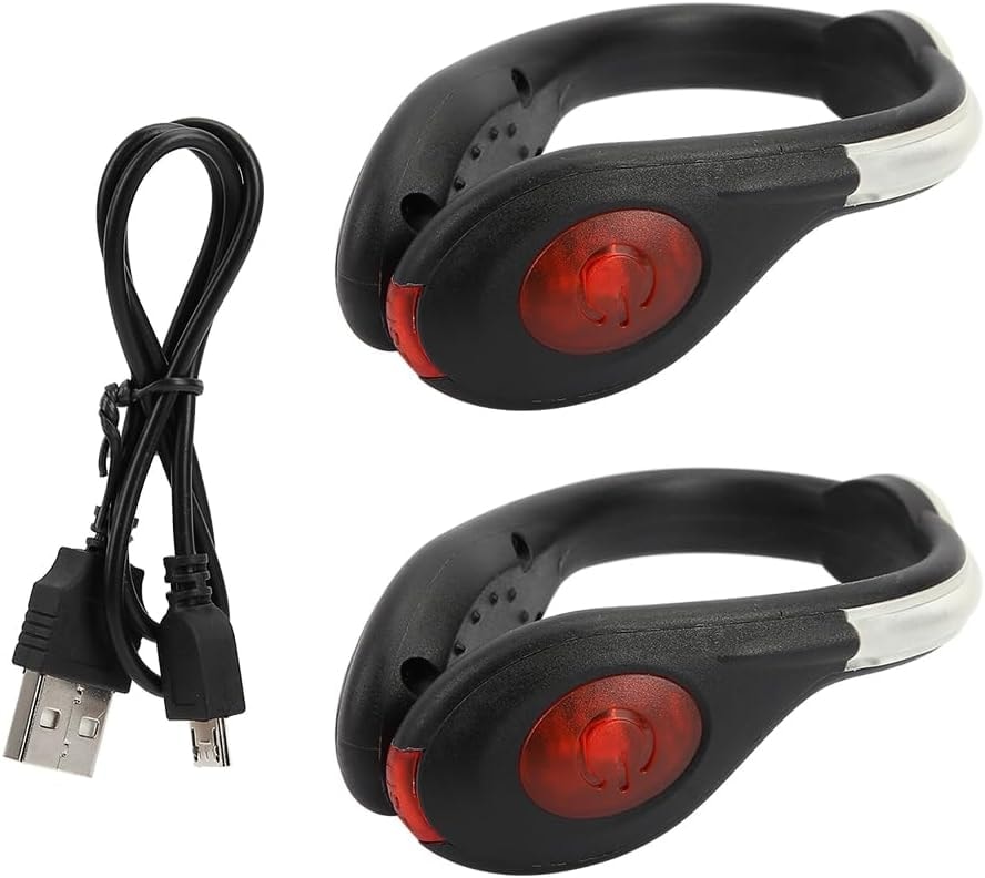 Skoklämma / säkerhetslampa skor – synlighet i mörker – TPU, minnesmetall, 2-pack, 2 LED - sparklar.se