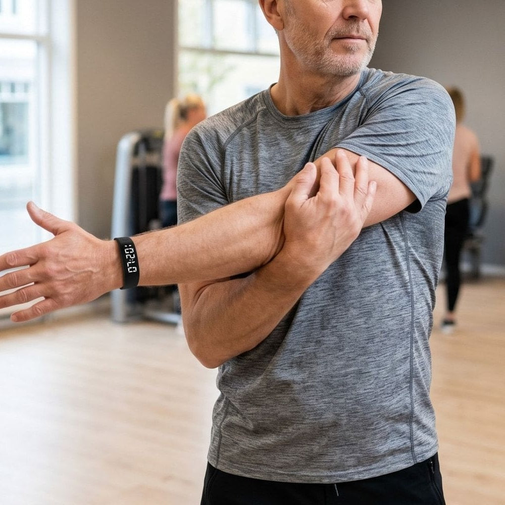 Ett svart armband används vid träning