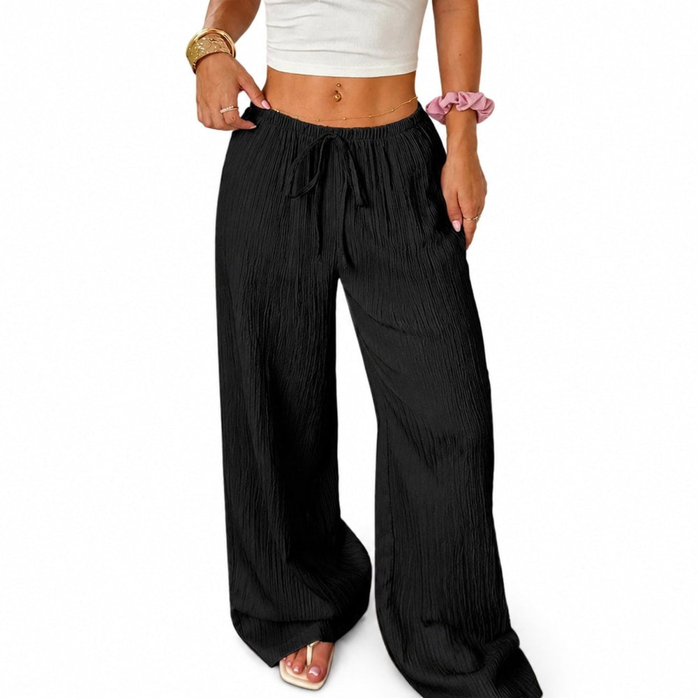 Dambyxor / rakbenta byxor – vardaglig komfort – polyester, spandex, lätt stretch - sparklar.se