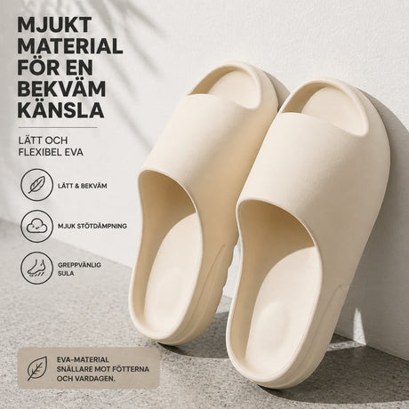 Badtofflor / slide-sandaler – halkhämmande vardagsbruk – EVA, ettstycksgjuten konstruktion - sparklar.se