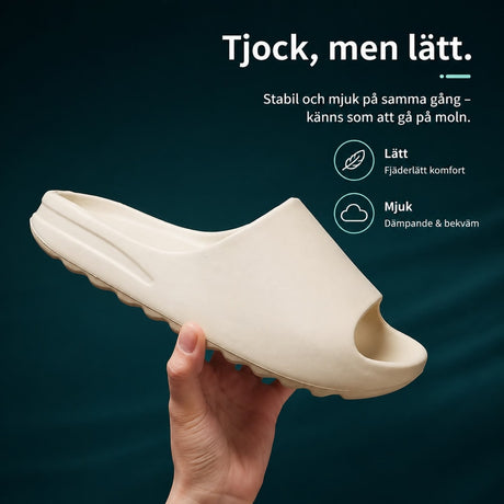 Badtofflor / slide-sandaler – halkhämmande vardagsbruk – EVA, ettstycksgjuten konstruktion - sparklar.se