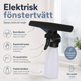 Elektrisk fönstertvätt / fönstersug – snabb avtorkning glasytor – uppladdningsbar, 2200 mAh, 150 ml - sparklar.se