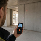 Laseravståndsmätare / lasermätare – snabb inomhusmätning – IP54, mm-precision, 30 minnen - sparklar.se