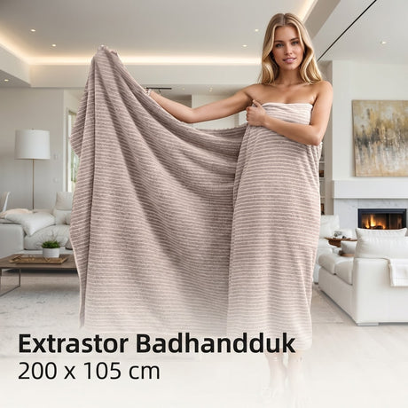 Badlakan / badhandduk – snabb torkning, helkroppstäckning – korallfleece, kantsydd finish - sparklar.se