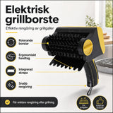 Elgrillborste / elektrisk rengöringsborste – roterande skrubbning – rostfritt stål, PP-borst, 2 hastigheter - sparklar.se