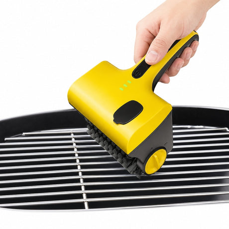 Elgrillborste / elektrisk rengöringsborste – roterande skrubbning – rostfritt stål, PP-borst, 2 hastigheter - sparklar.se