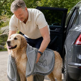 Husdjurshandduk / hundhandduk – snabb torkning efter bad – chenille, mikrofiber, storlek S - sparklar.se