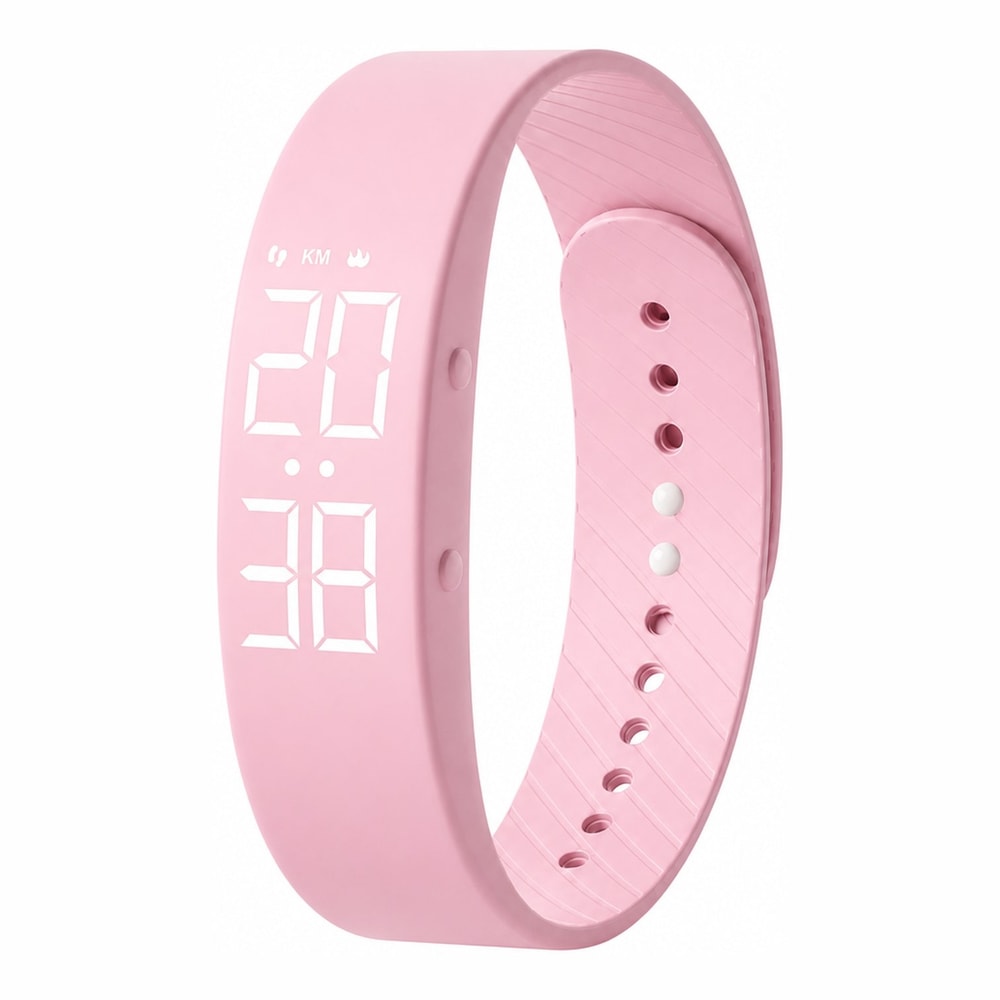 Barnklocka / digital barnklocka – tid, aktivitet, alarm – silikonarmband, USB-laddning - sparklar.se