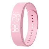 Barnklocka / digital barnklocka – tid, aktivitet, alarm – silikonarmband, USB-laddning - sparklar.se