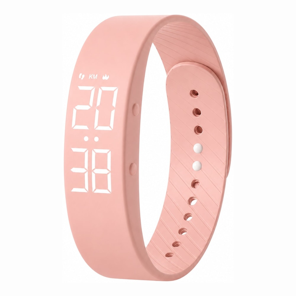 Barnklocka / digital barnklocka – tid, aktivitet, alarm – silikonarmband, USB-laddning - sparklar.se