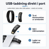 Barnklocka / digital barnklocka – tid, aktivitet, alarm – silikonarmband, USB-laddning - sparklar.se
