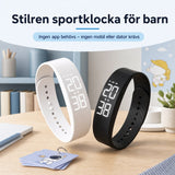 Barnklocka / digital barnklocka – tid, aktivitet, alarm – silikonarmband, USB-laddning - sparklar.se